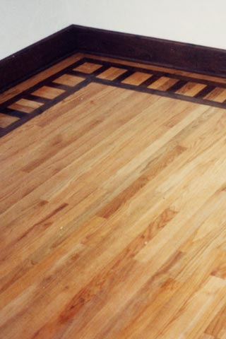 Custom wood floor.