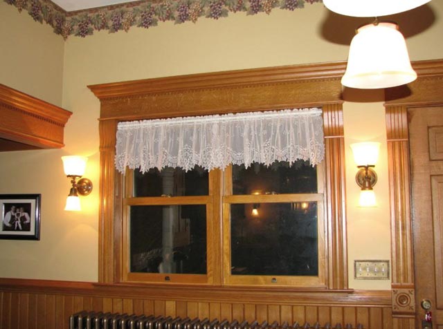 Custom wood window sash and trim.