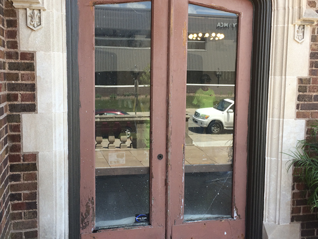 Entrance Door The Howard Before Restoration