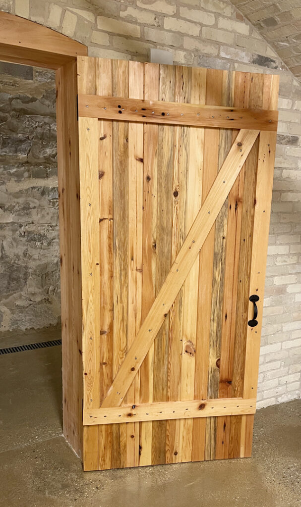 Basement door restored.